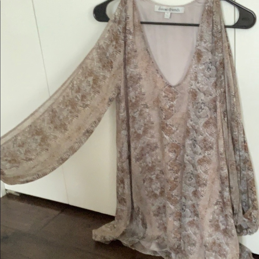 Lovers & Friends XS Snakeskin L/S Mini Dress